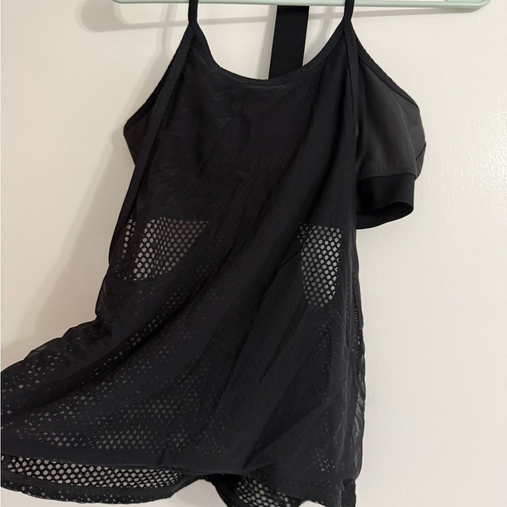 lukka Lux Alkali Black Mesh Bra Tank
